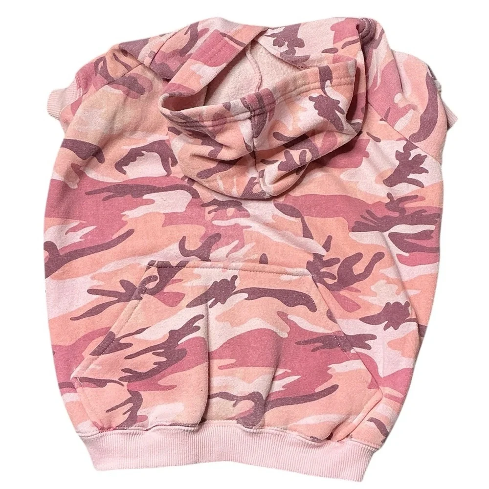 Pink Camo Dog Hoodie Sweatshirt